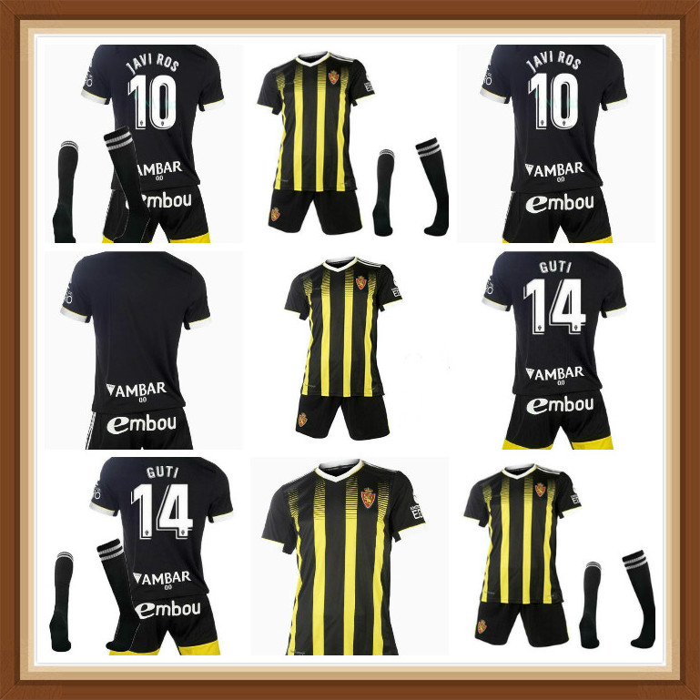 

man + kids 21 22 REAL Zaragoza SOCCER JERSEY 2021 2022 SHINJI KAGAWA AndrÃ© Pereira Alberto camisetas de futbol SET FOOTBALL SHIRTS, Black;yellow