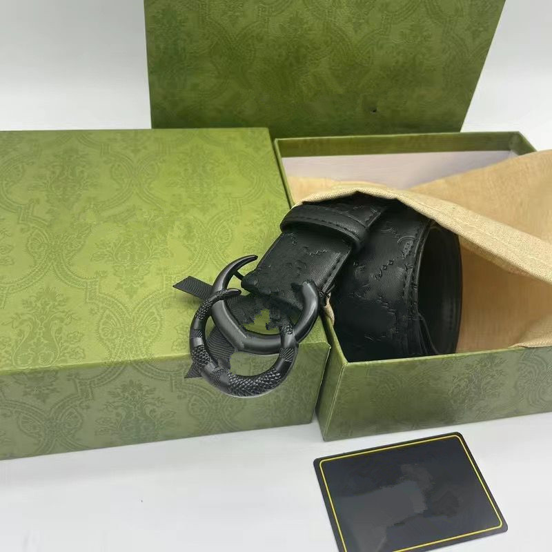 

14 Big buckle genuine leather belt with box designer men women high quality mens Fashion belts Width 38mm, No box