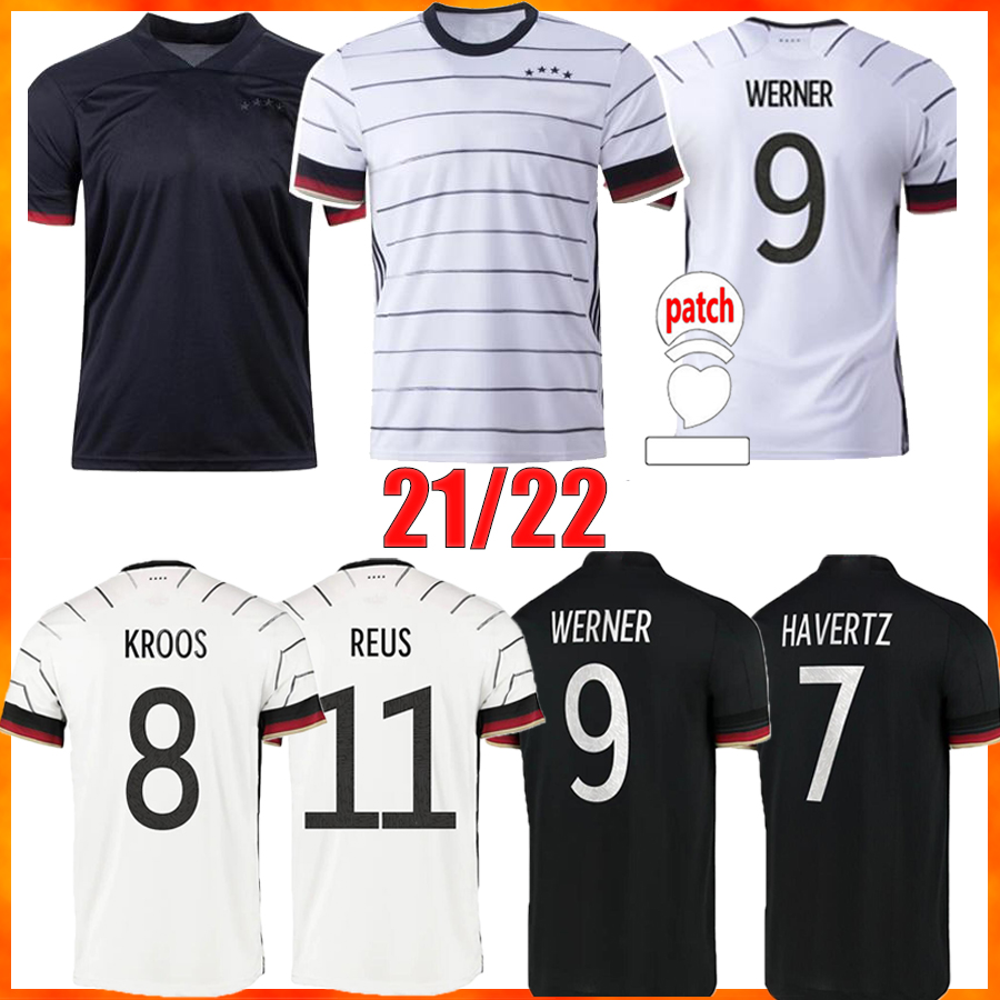 

Germany 2021 soccer jerseys Home Away kit HUMMELS KROOS DRAXLER REUS MULLER GOTZE football shirts uniforms men kids