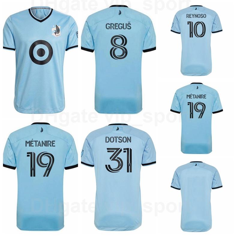 

soccer2021-22 FC Minnesota United Soccer Jersey 17 LOD 24 MCMASTER 8 GREGUS 13 FINLAY 19 METANIRE 31 DOTSON 77 GASPER Football Shirt Kits, Black;yellow