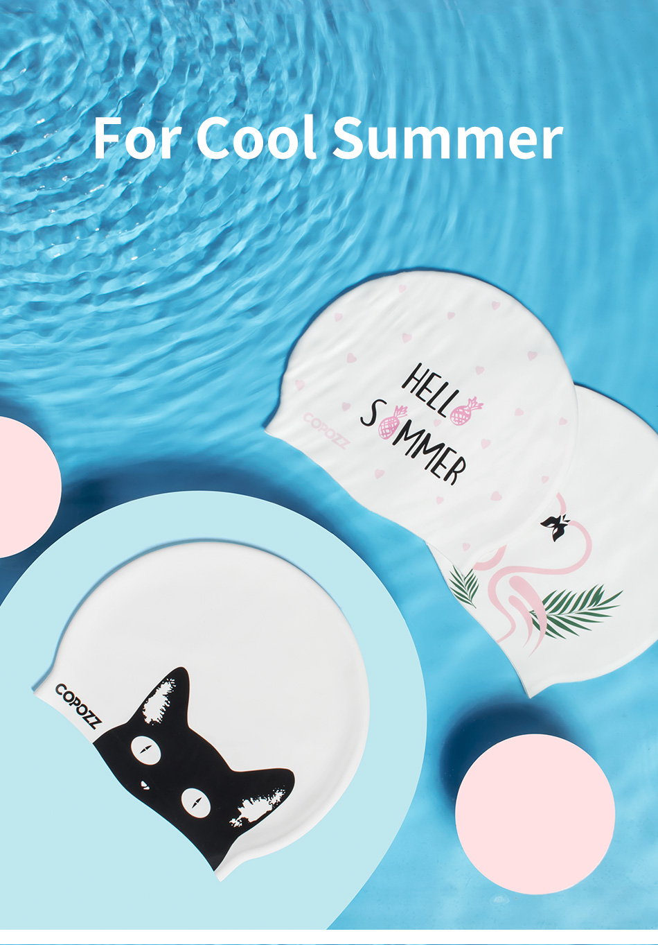 

Pool Cap Waterproof Ear Protection Professional Water Sports Swim Hat