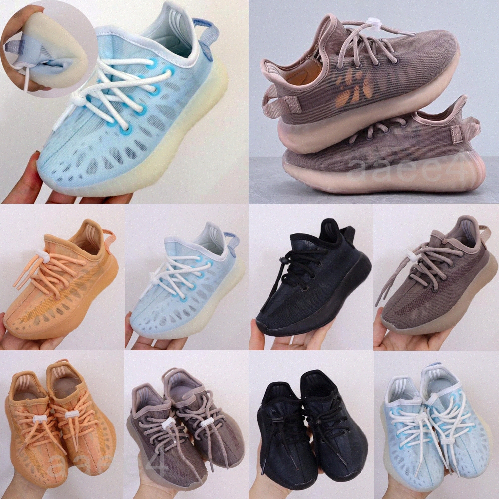 

2021 Newest Kanye Designer Children West V2 Hole runner shoes Mono Mist Clay breathe Ice Cool Girl boy youth kids yeezys boost 350 v2 sneakers 26-35