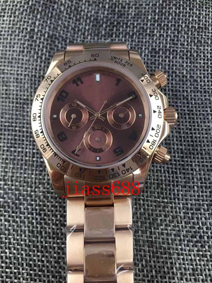 

luxury watch, automatic movement sports leisure, rose case stainless steel strap, 4 colors, Slivery;brown