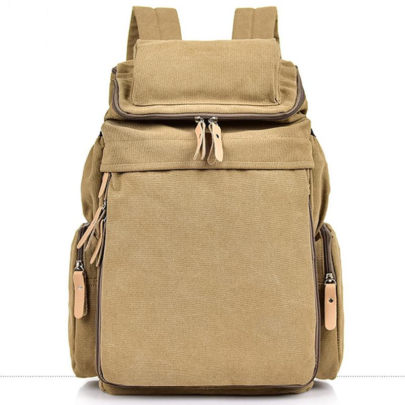 

Backpack Large Capacity For Women Anti-Water Student Canvas Schoolbag Men Travel Pack Bag 15.6 Inches Laptop Bags, As picture