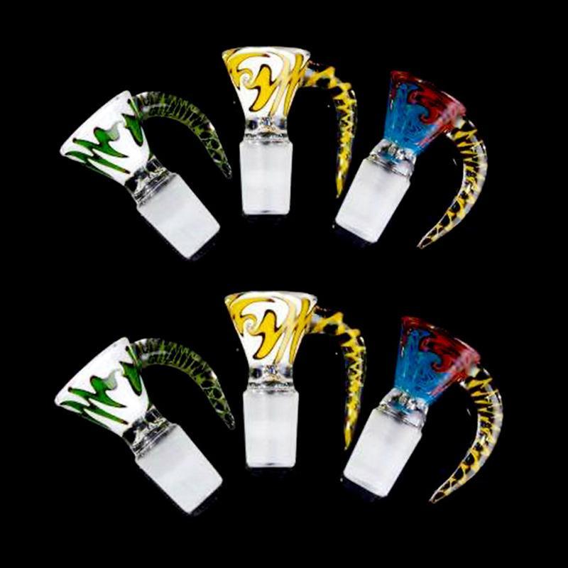 

New 14mm 18mm bowl Male Glass Bowls Colored Smoking Bong Piece Smoke Accessories Unique For Tobacco Glasses Water Pipes Bongs