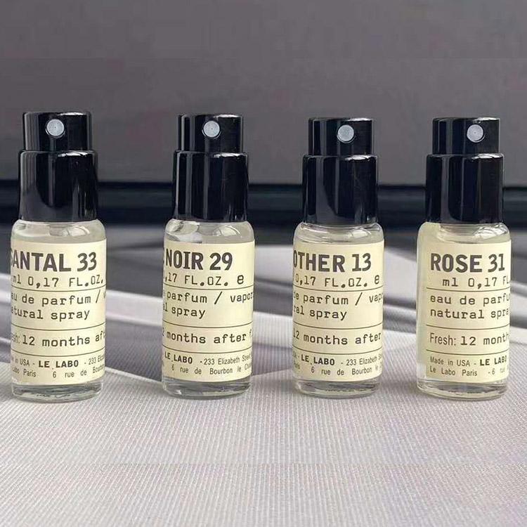 

Perfume Women Neutral Fragrance 5ml*4 Pieces gift Sets perfumes bond Santal 33 Rose 31 Noir 29 Quality Long Lasting Flavor Fast delivery
