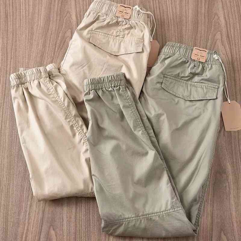 

Summer men's thin casual pants light, breathable, cool, quick drying loose Leggings large, Khaki