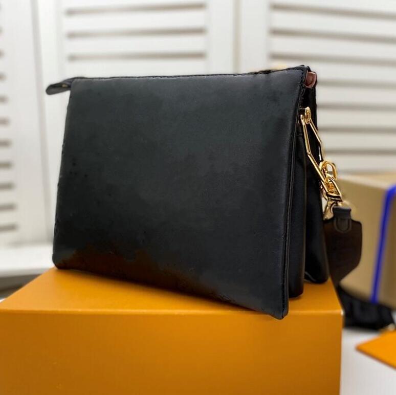 

Quality Designer Woman Handbag Bag Chain zipper Purse Leather shoulder messenger cross body clutch fashion lady wholesale embossed patterns, Black