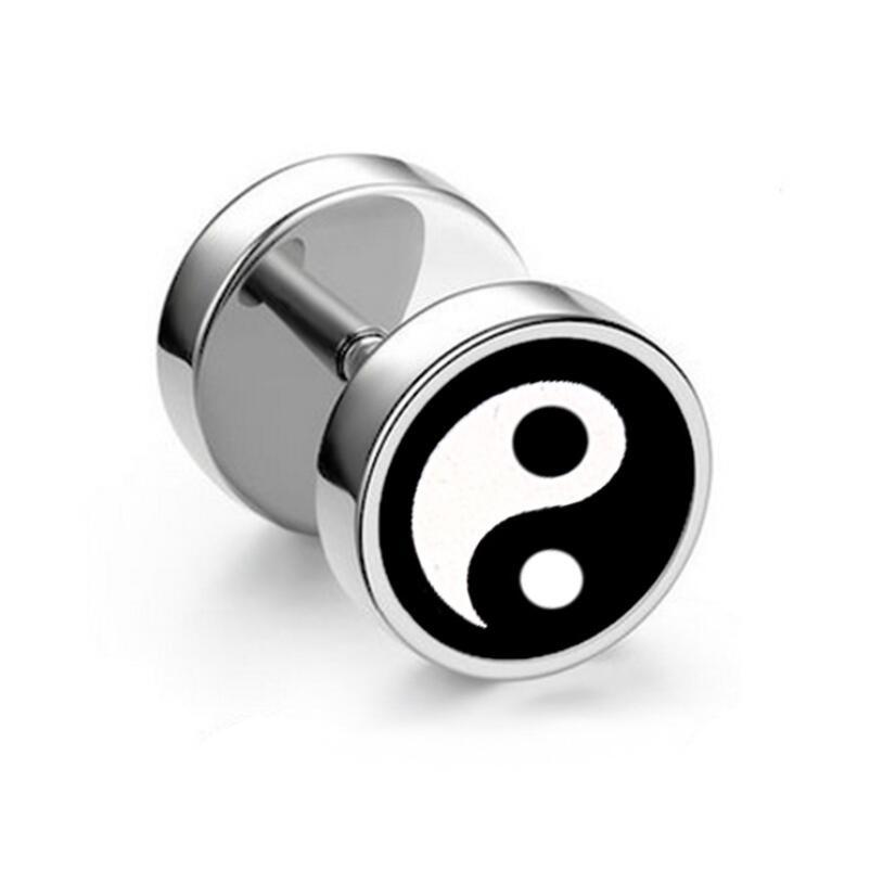 

Fashion Titanium Steel Studs Earrings for Men Women Pop Punk Gothic Earings Ear Jewelry 1 Piece