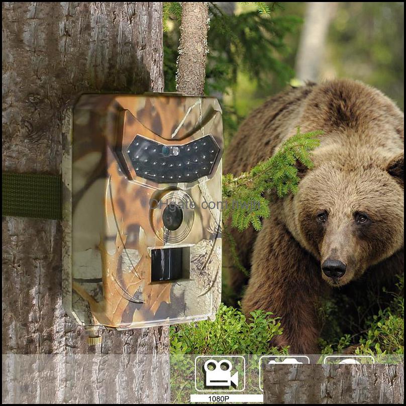 

Sports & Outdoors Outdoor Hunting Cameras 12Mp Wild Animal Detector Trail Camera Hd Waterproof Monitoring Infrared Heat Sensing Night Vision