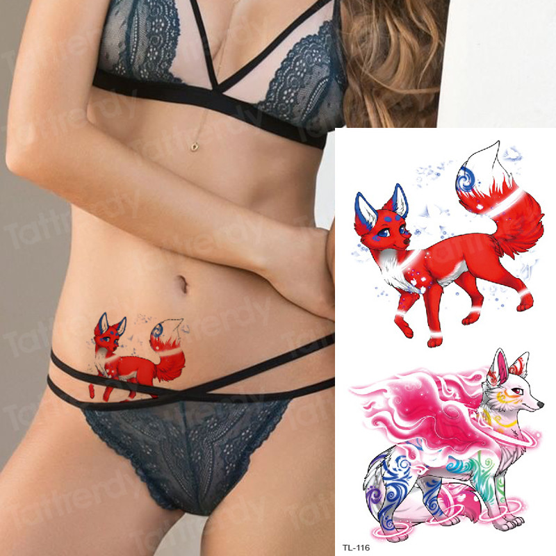 

Waterproof temporary tattoos sticker tattoo stickers women men arm bird flower tiger owl fox black rose bikini girls body art fake sleeve tatoo leg neck hand