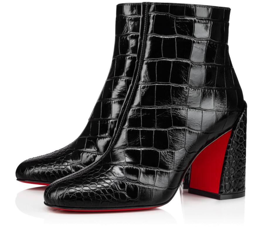 

Shoes Louboutin CL Christian Famous Designer Brands Women's Turela Boots Red Bottom Ankle Boot Lady Winter Fashion Booty iqM, Blue