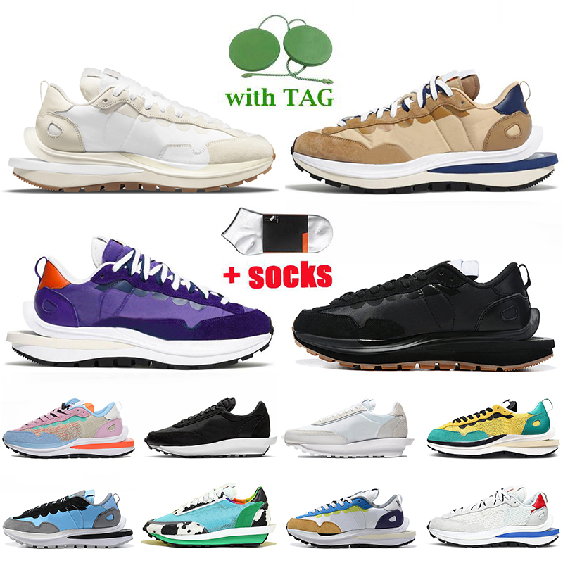 

2021 Sacais VaporWaffle LD Waffle Women Mens Running Shoes Sail Gum Black Dark Iris Sesame Blue Void Sports Trainers Nylon White Pegasus Chunky Dunky Sneakers, B48 blue 36-45