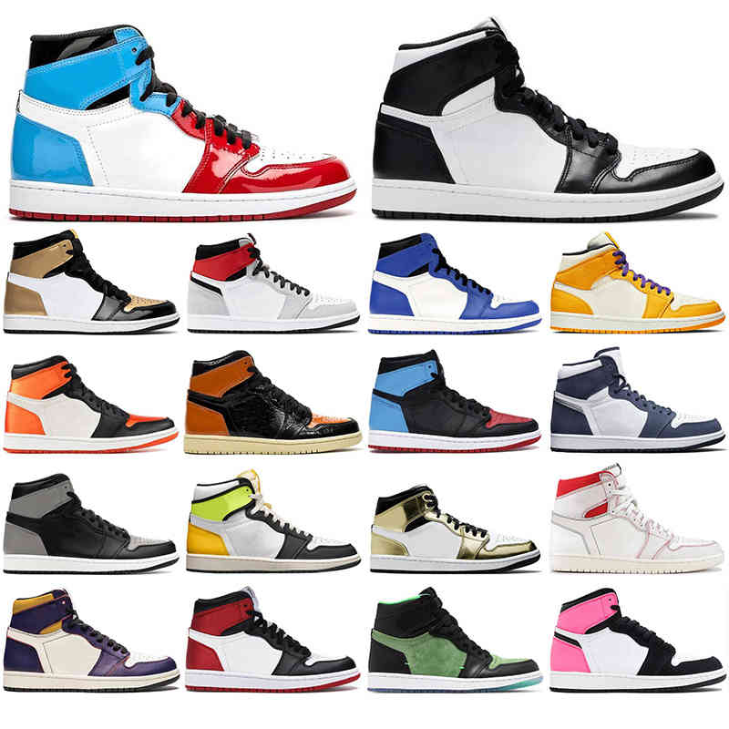 

an 1 1s Mens Basketball Shoes Obsidian UNC Tokyo Bio Hack Mid Digital Pink Dark Mocha Chicago Sport Trainers Sneaker Size 12MQXF, #1 unc