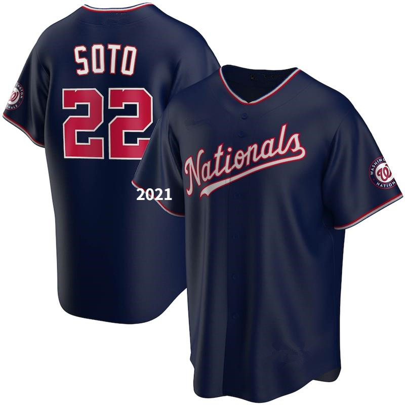 

Washington Nationals 22 Juan Soto Jersey Trea Turner 31 Max Scherzer Stephen Strasburg Anthony Rendon Adam Eaton Howie Kendrick666, Blue;black