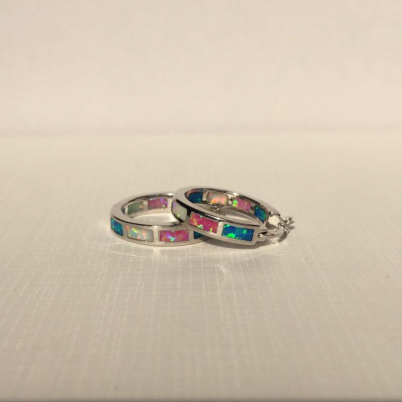 

Hoop & Huggie Trend C-shaped Earrings Colored Bright Stone Women's Jewelry Earring For Women 2021