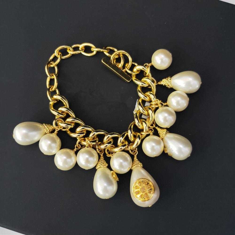 

Brand Fashion Jewelry Gold Color Chain Water Drop Pearls Tassel Bracelet Hot Praty Jewelry C Design Unique Adjustable Bracelet