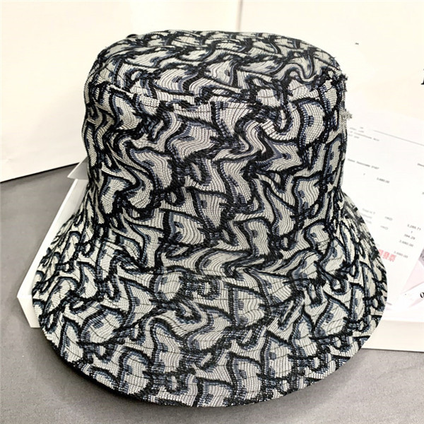 

DI0R Fashion Designer Letter Bucket Hat For Mens Womens Foldable Caps dark blue Fisherman Sun Visor stingy brim hats Folding ladies Bowler Cap, Blue;gray