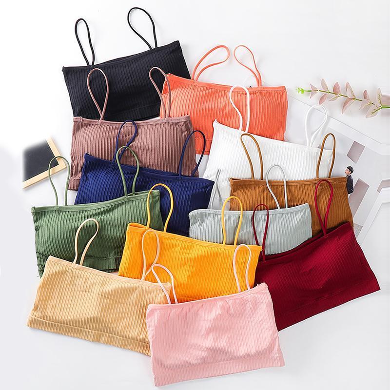 

Bustiers & Corsets Arrival Seamless Beauty Back Strap Bras Solid Color Push Up Bra Thin Cup Fitness Women Girls Underwear Brassiere Lingerie, Black