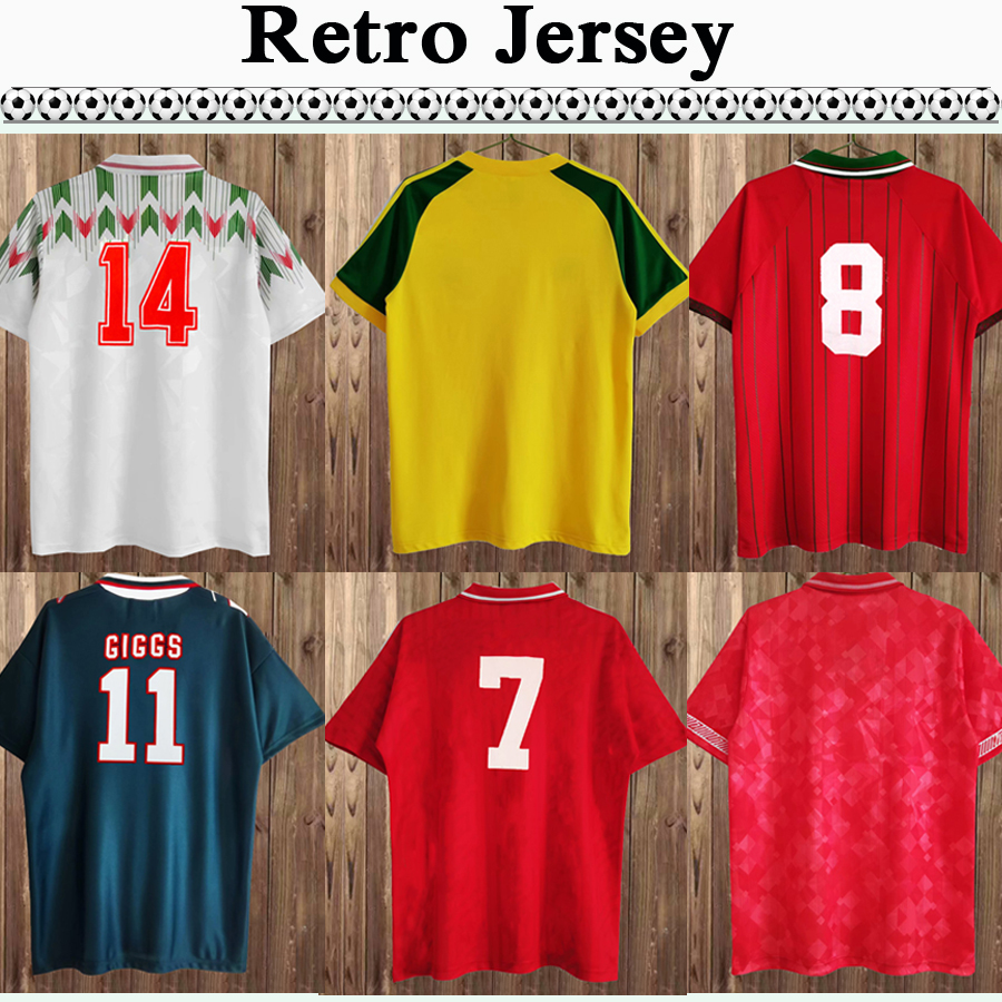 

1990 1994 Wales Retro Mens GIGGS Soccer Jerseys SAUNDERS WILSON SPEED Home Red Away White Green Football Shirt Short Sleeve Uniforms, Fg4007 1982 away