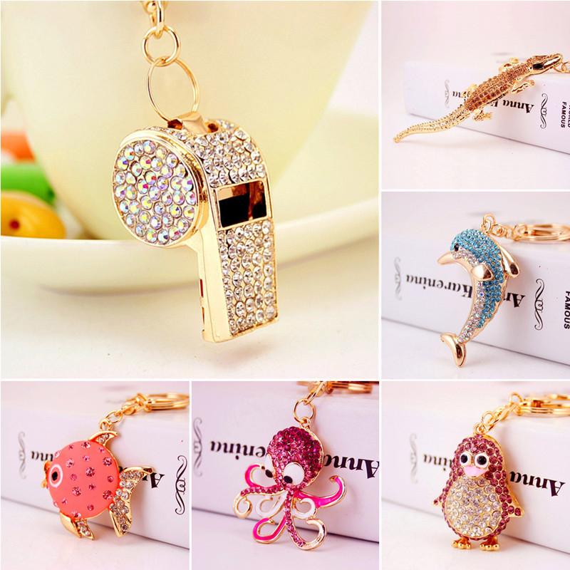 

Keychains Car Keychain Key Ring Pendant Diamond Stone Crystal Chain Gift Handbag Party Cute Rope