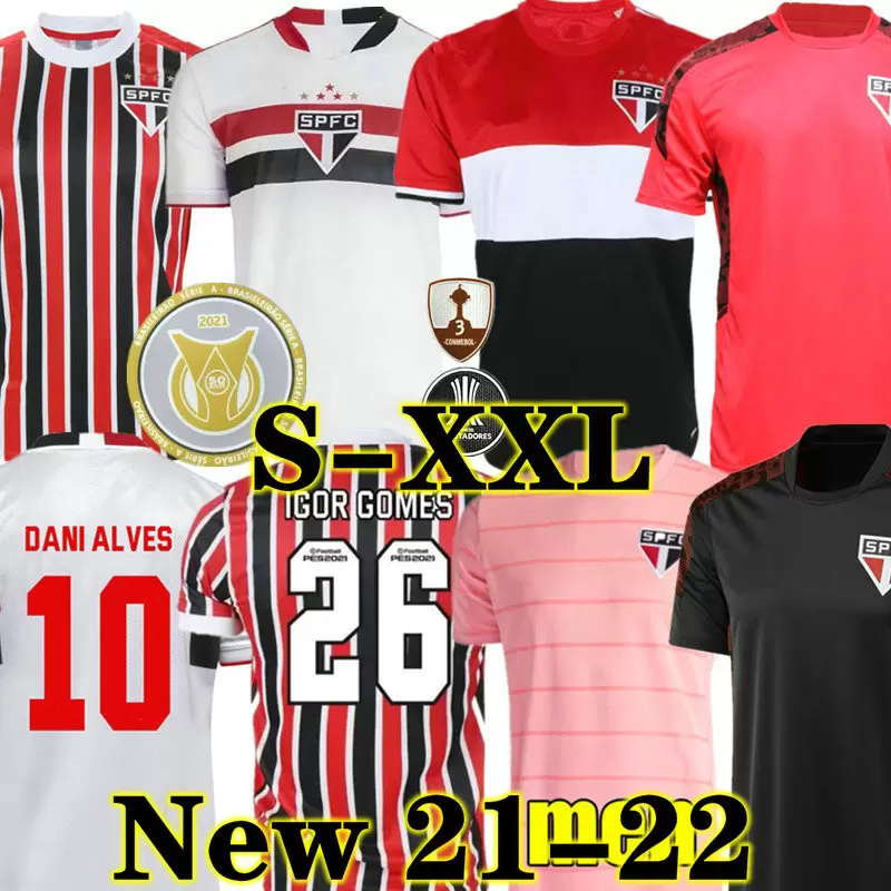 

DANI ALVES PATO 20 21 22 Soccer Jersey third away black red 2021 2022 Hernanes Club Home white football shirt J. Rojas Luan Gabriel, Black;yellow