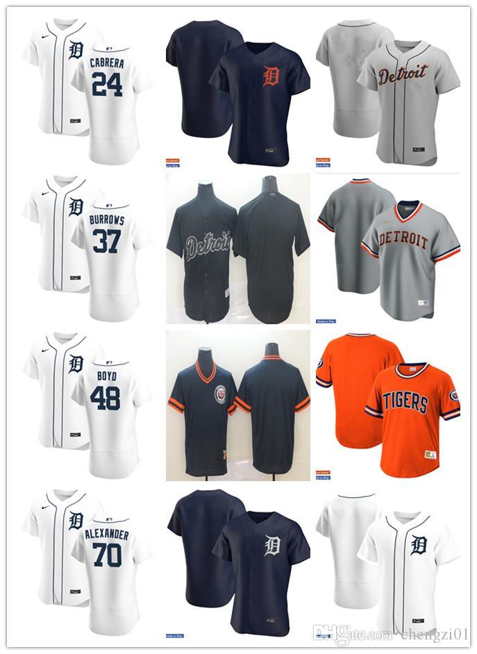 

Men Women Youth Detroit Tigers 70 Tyler Alexander 48 Matthew Boyd 37 Beau Burrows 24 Miguel Cabrera Custom Baseball Jersey Blank, Blue;black