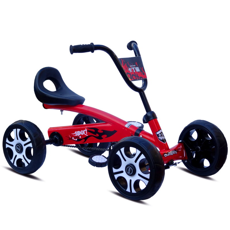 

Foot Pedal Go Kart Kids Ride On Car Toy 4 Wheels Bicycle Push Bike For 2-6 Years Boys Girls Birthday Gifts Outdoor Activities, Red