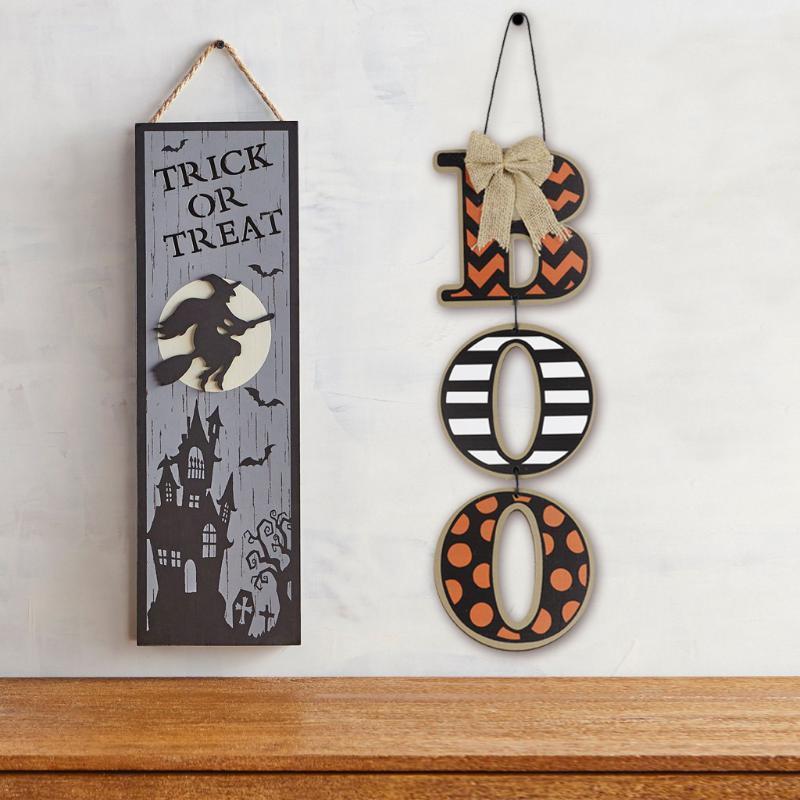 

Party Decoration BOO Indicator Halloween Decor Door Hanging Signs