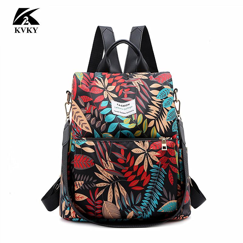 

Backpack Women 2021 Fashion Chinese Style Oxford Cloth Anti-theft Ladies Printing Large Capacity Casual, Pattern 6