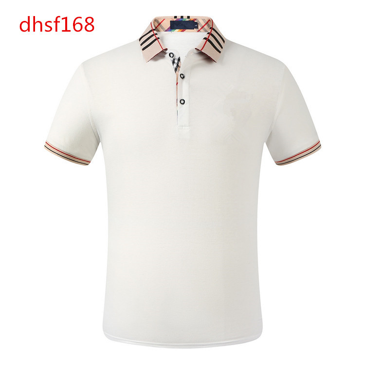 

Summer Men POLO T-Shirts Cotton Shirts Solid Color Short Sleeve Tops Slim Breathable Men's streetwear Male Tees US SIZE M--  008S, Black