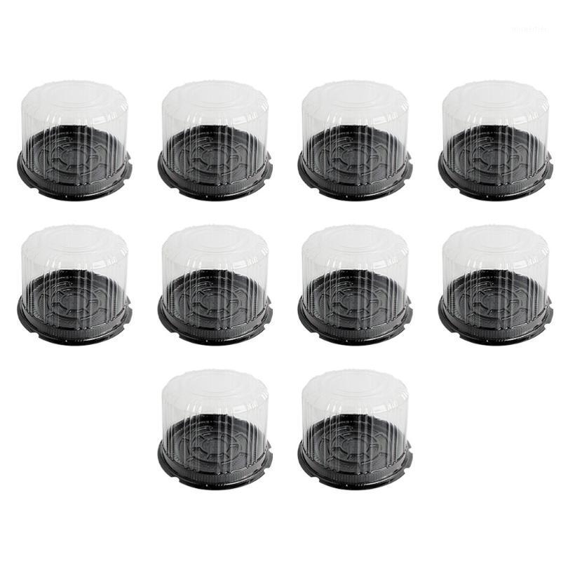

Gift Wrap 10pcs Bakery Round Shape Cake Boxes Cheese Mousse Packing (Black)