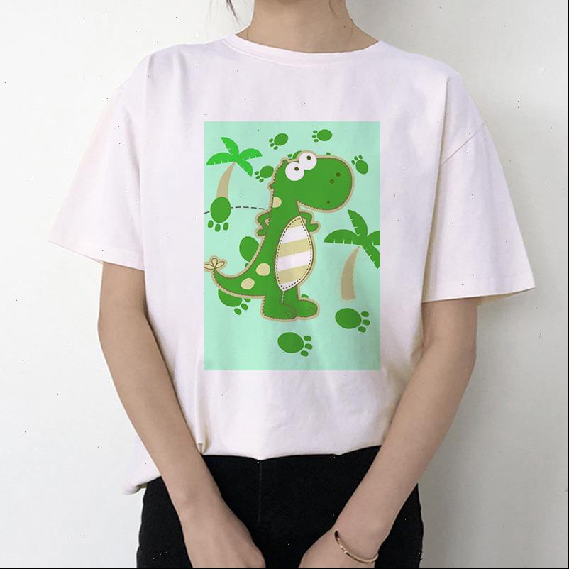 

women animal funny t shirt harajuku ullzang 90s grunge graphic cute korean style tees female, White