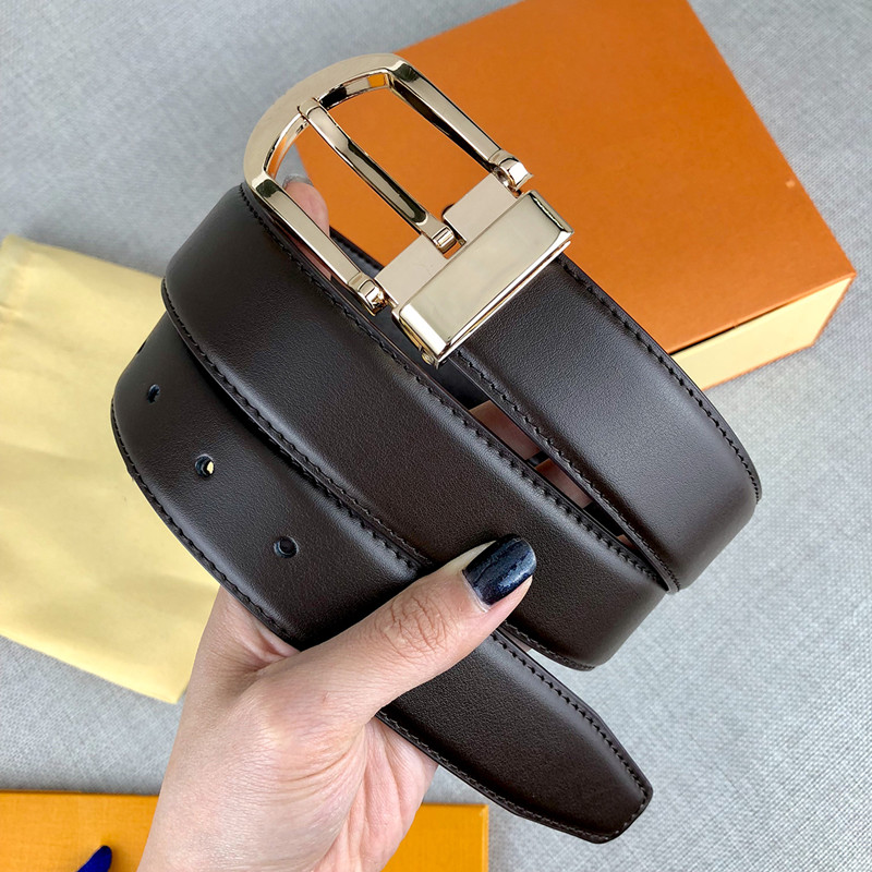 Belts Fashion Classic Gold Silver Buckle Genuine Leather Belt With Box Designer Belts Mens Womens Belts Luxury Brand AA