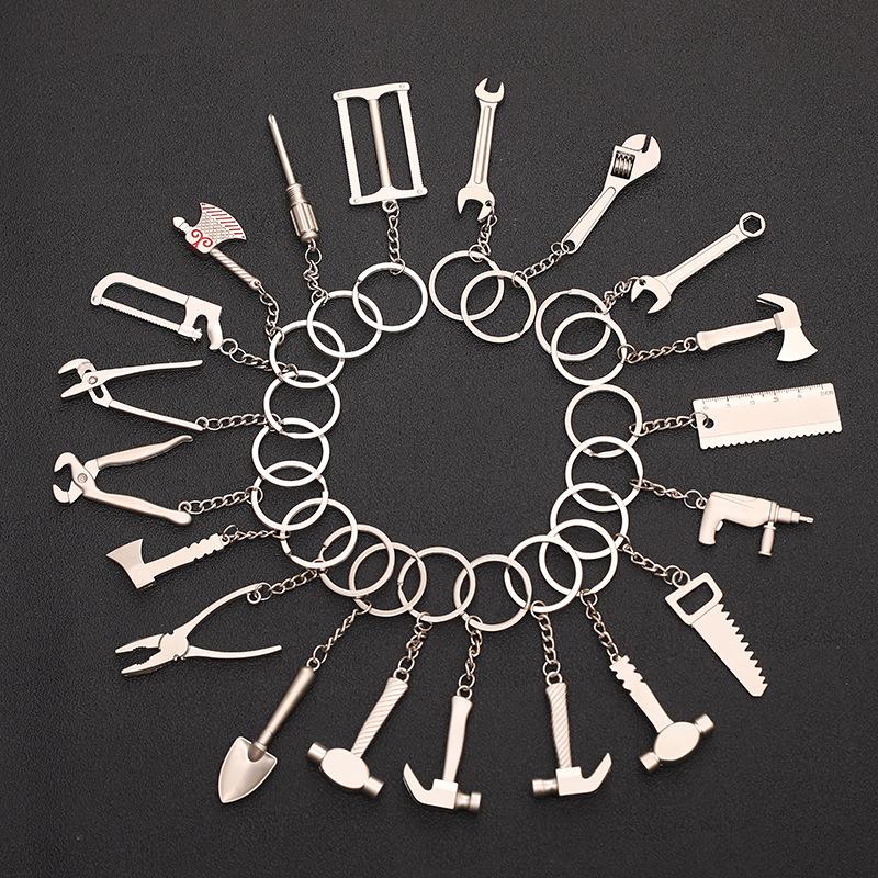 

Keychains 21 Styles Mini Small Repair Tool Opening Mobile Activity Wrench Axe Hammer Metal Keychain For Men Car Key Ring Pendant Gift 2021