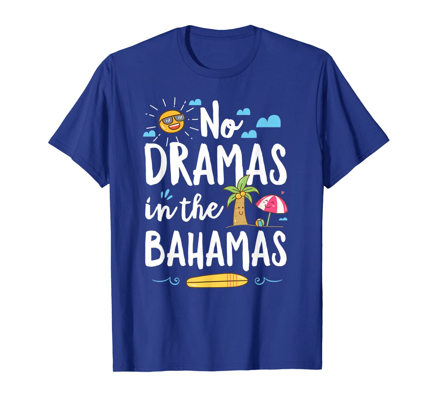

no dramas in bahamas summer vacation beach gift t-shirt, White;black