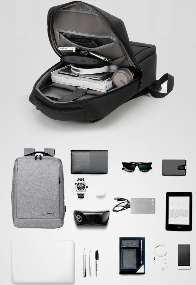 

Backpack 2021 Business For Laptop 15.6 Inch Fashion Waterproof Oxford Cloth Teenagers Men USB Charging Travel Bag