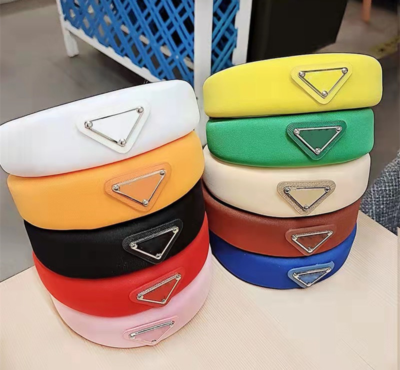 

Luxury Designer Sponge Headbands Hair bands For Women Girl Brand Elastic Letter P Headband Sports Fitness Head Wrap 10Colors P029