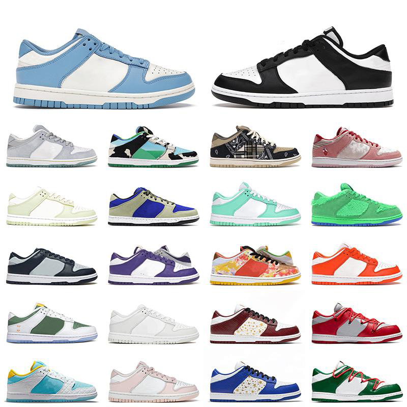 

2021 Top Quality Authentic Dunk Running Shoes Black White Coast Kentucky Green Glow Mens Women fashion Dunks Low Trainers Skate Sneakers Sports 36-45, 15