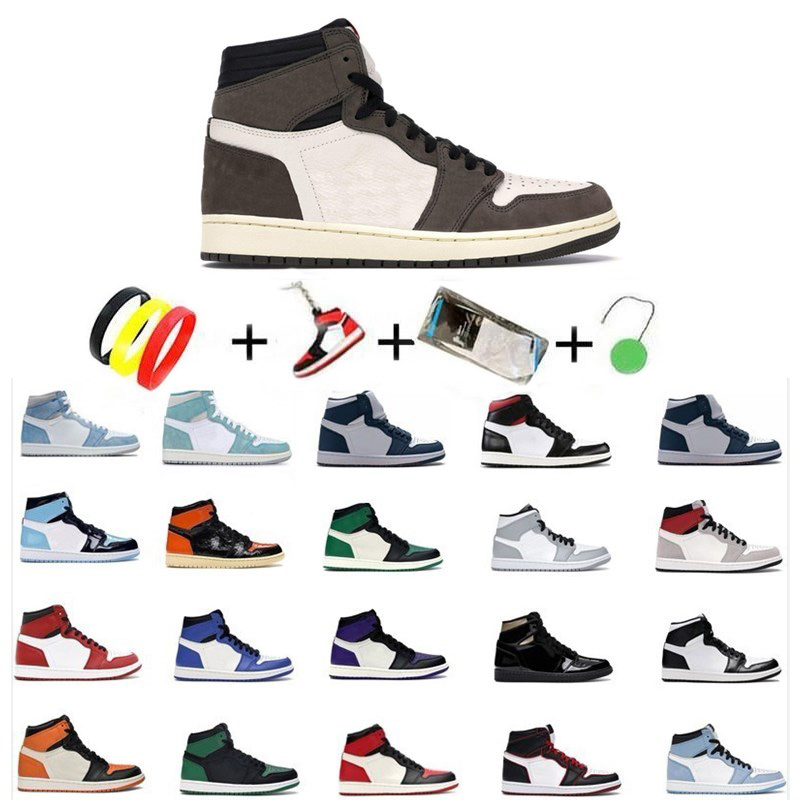 

Dunks Mens 1 high OG basketball shoes 1s University Blue electro orange dark mocha bred shadow UNC twist men women Sneakers trainers, Shoelace