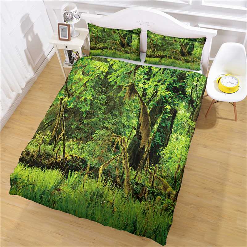 

Bedding Sets Rainforest Printing Sets,Duvet Cover Set&Pillowcase,100% Brushed Microfiber Bedclothes,Home Bedroom Decor Bed Set