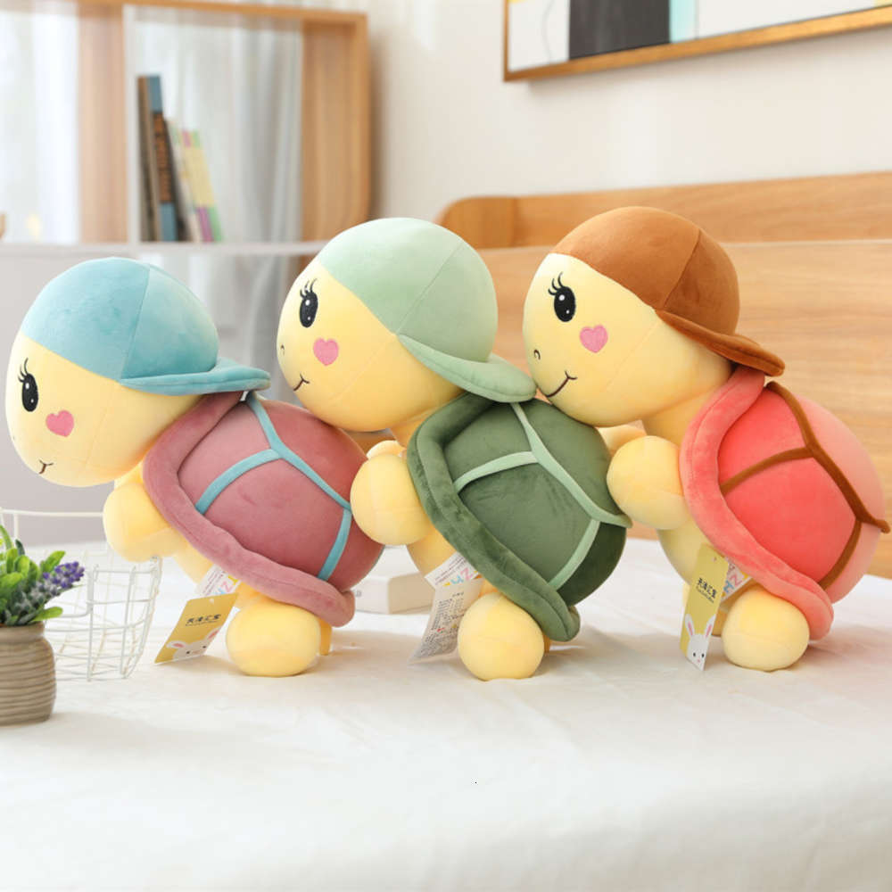 

Net red tortoise doll plush toy sleeping pillow cloth hatted children present, Blue