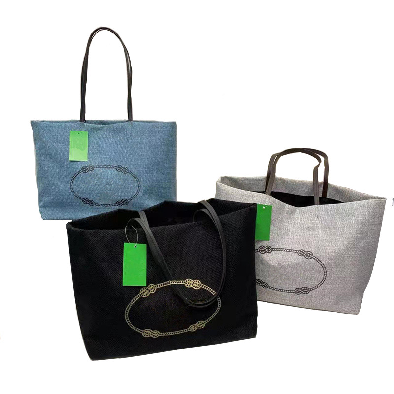 

Designers Fashion Women Handbag Lady Shopping Bag Canvas Tote Bag 3 Colors, Black