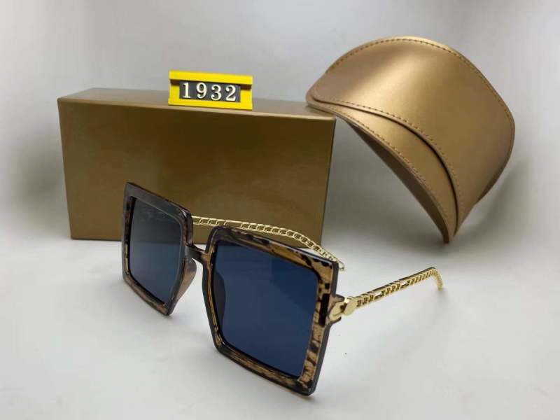 

Fashion 1932 Sqaure Sunglasses Women Oversized One Pieces Letter Sun Glasses Eyewear Anti-UV Goggles Ladies Shades Gafas with box