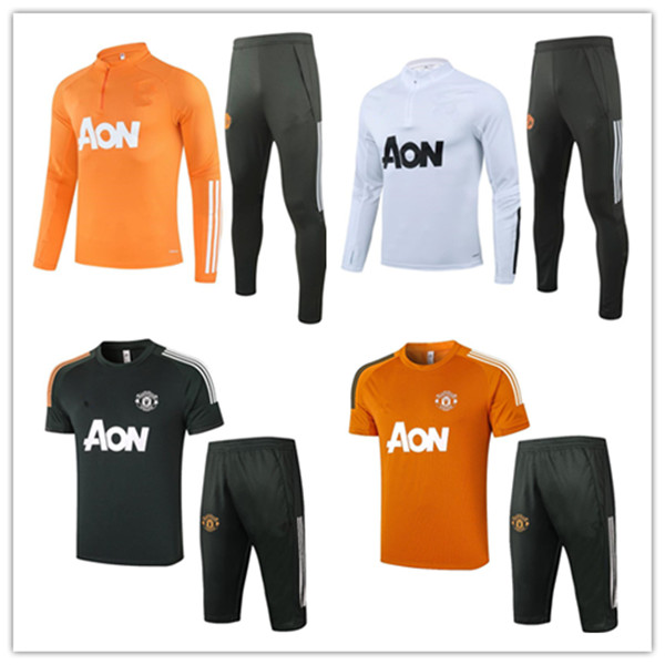 

20 21 manchester training suit football wear Survetement MARTIAL RASHFORD POGBA B.FERNANDES MATA United tracksuit jacket jogging set, Color as shown