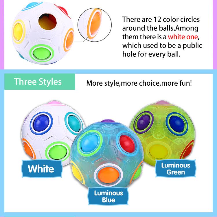 

Boys Girls Magic ball Decompression Toy Antistress Cube Kids Puzzles Educational Coloring Learning Toys for Children Adults Desk Office Anti tress