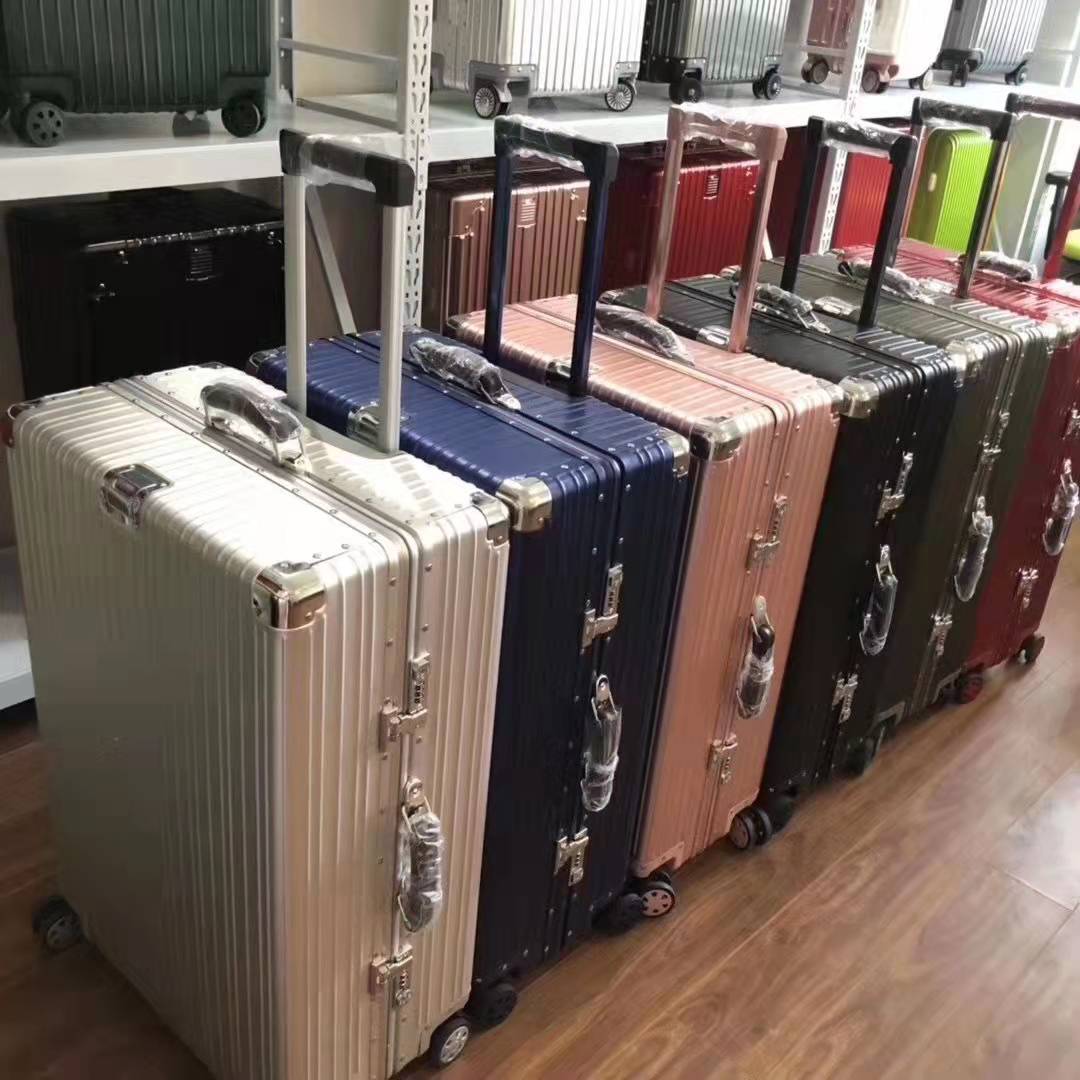 

High quality Suitcases PC anti-wear material TSA customs lock thickened aluminum alloy suitcase corner large capacity travel case air case 20-30 inches