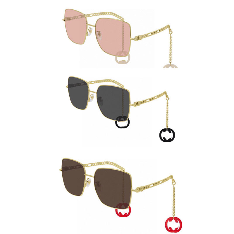 

0724S Sunglasses for woman Designer Sunglasse UV400 Fashion Metal Full Frame Exquisite Magic Pendant Designers Sun Glasses 0724 2021 Sunglassess, White;black