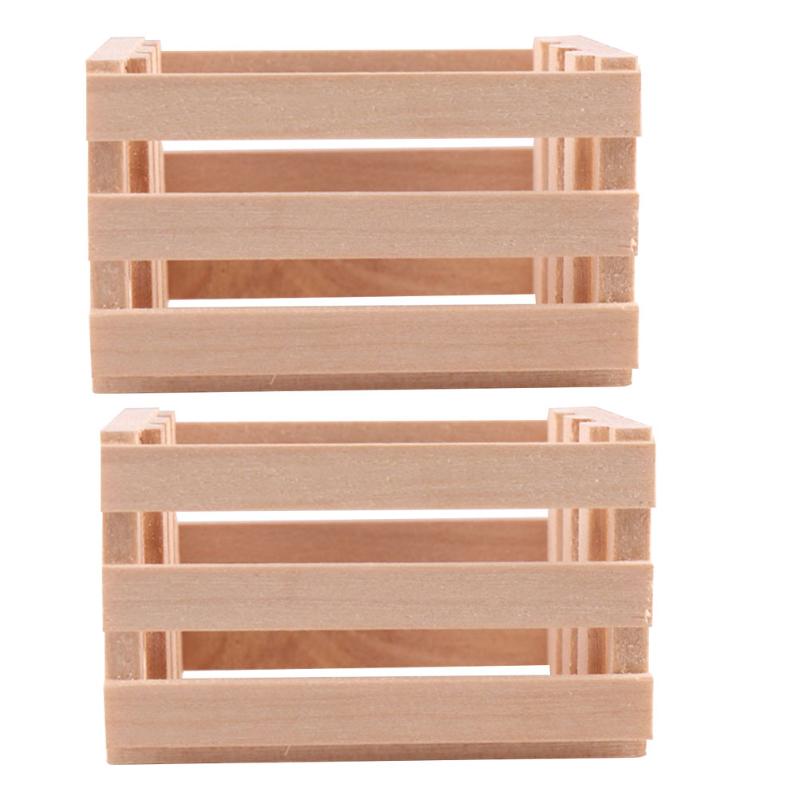 

Party Decoration 2Pcs House Ornament Storage Basket Life Adornment Mini