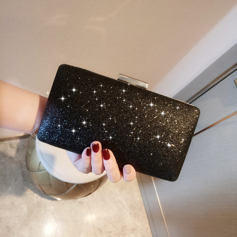 

Women Evening Sequin Crystal Day Wedding Purse Party Banquet Clutch Bags, Black